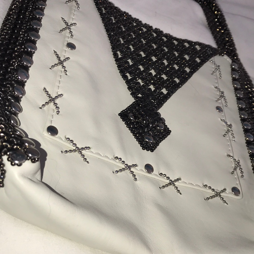 ORIGINAL SG LIQUID METAL AND LEATHER PURSE